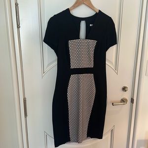 Yoana Baraschi Fitted Black & White Dress